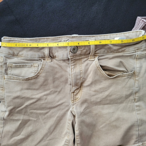 American Eagle Outfitters Tan ans Blush Jean Shorts Women's Size 6 - Picture 7 of 7